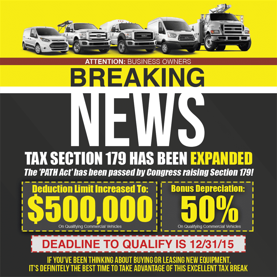2015 PATH Act and Section 179 Tax Break Preston Commercial Trucks