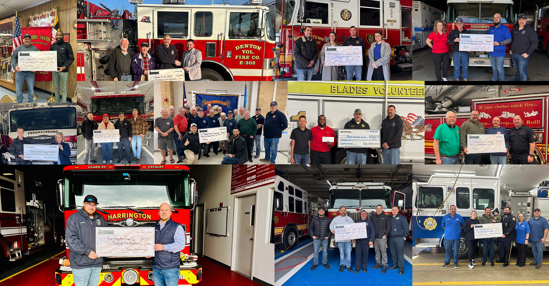 25th Anniversary Donations Local Fire Departments