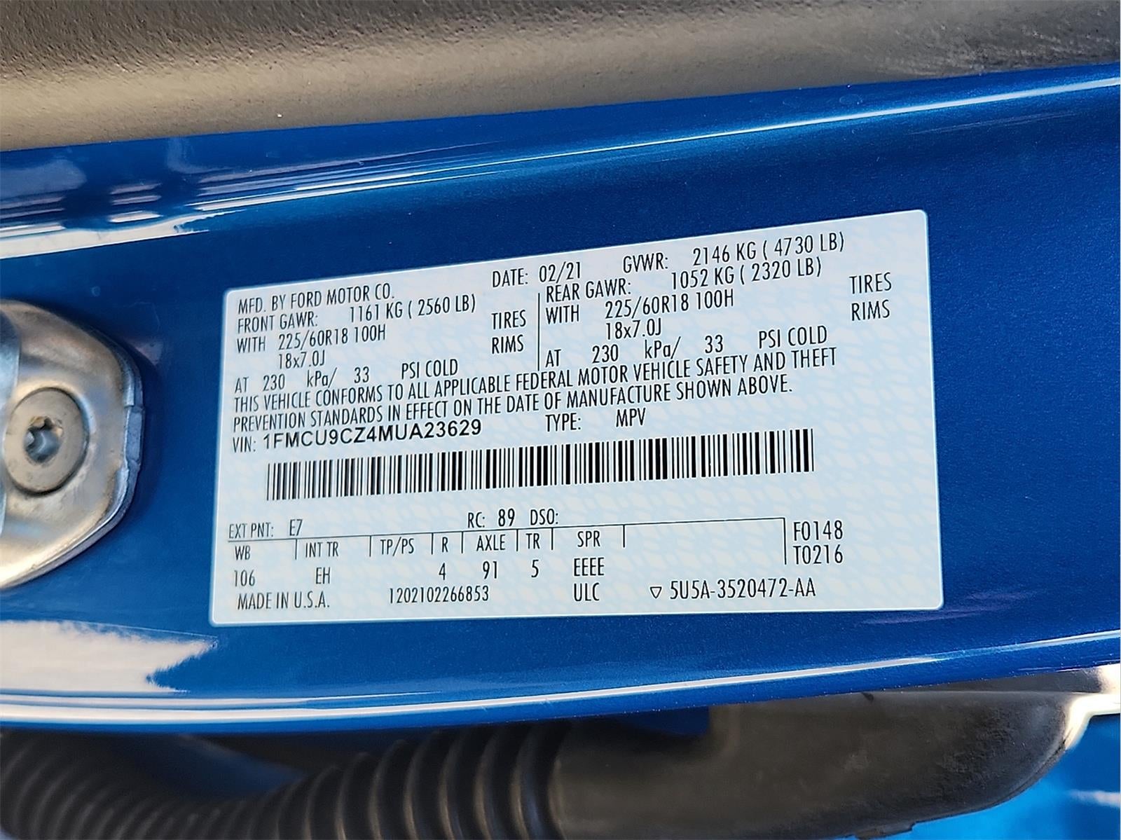 2021 Ford Escape Hybrid SEL