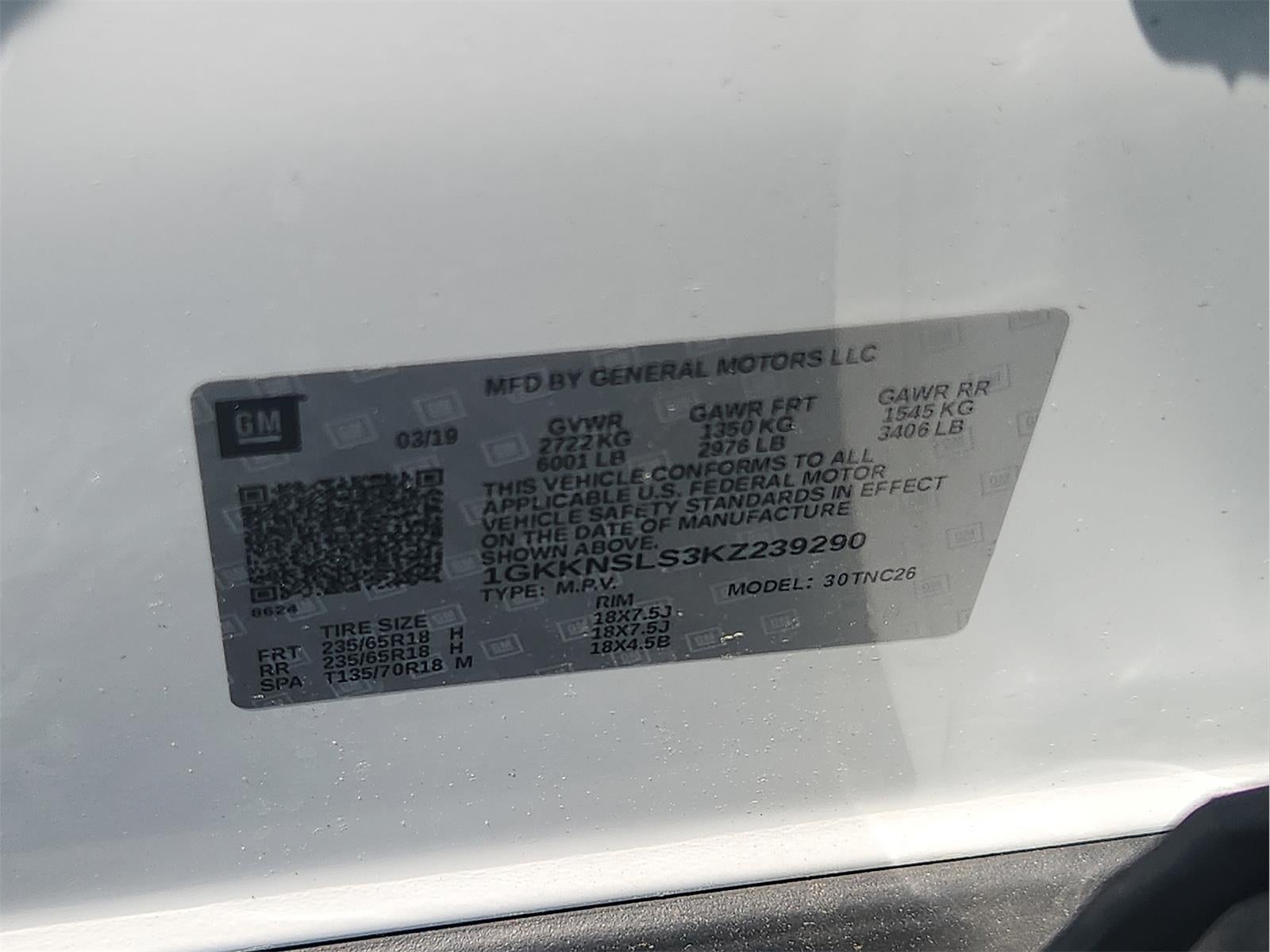 2019 GMC Acadia SLE
