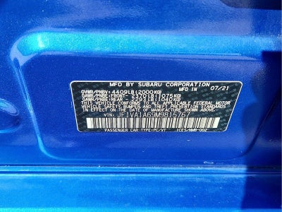 2021 Subaru WRX 2.0T