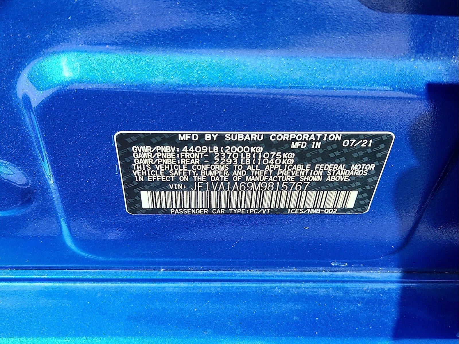 2021 Subaru WRX 2.0T