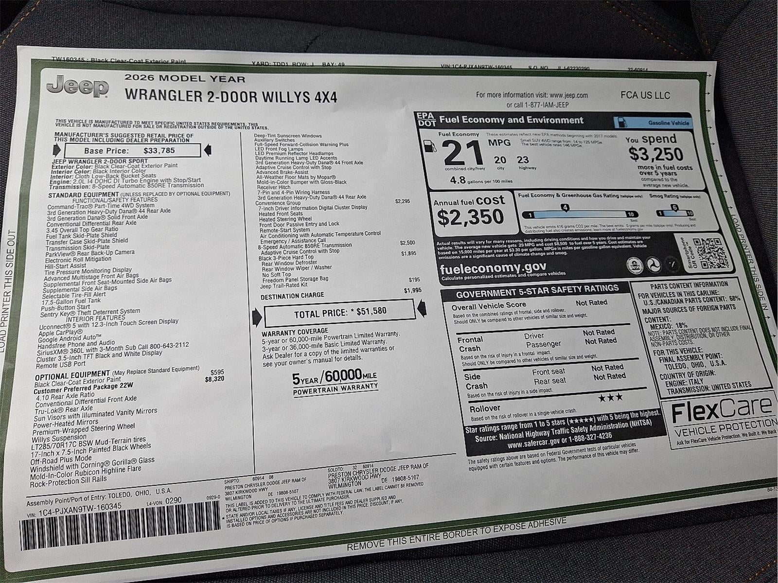 2026 Jeep Wrangler Willys