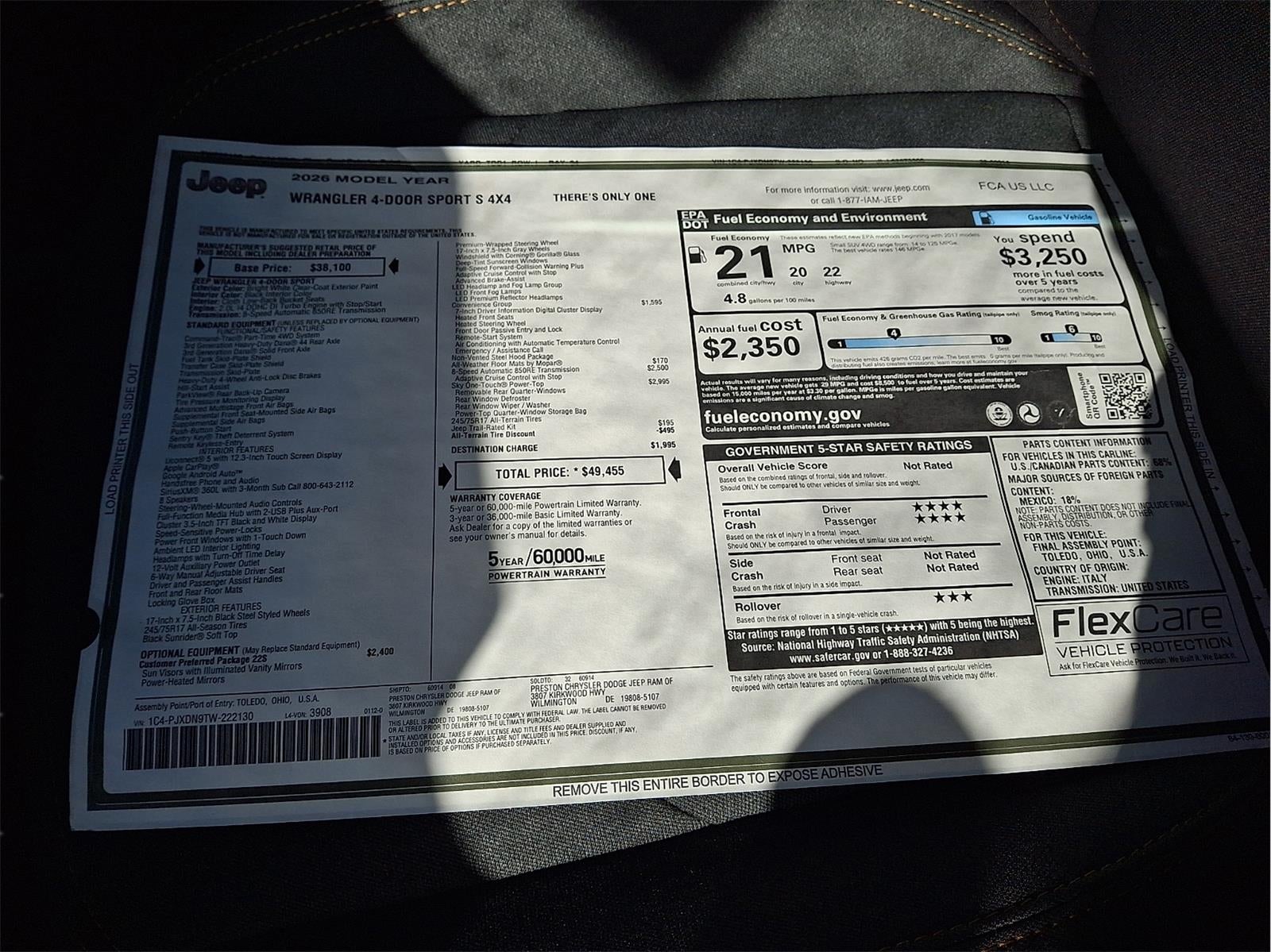 2026 Jeep Wrangler Sport S