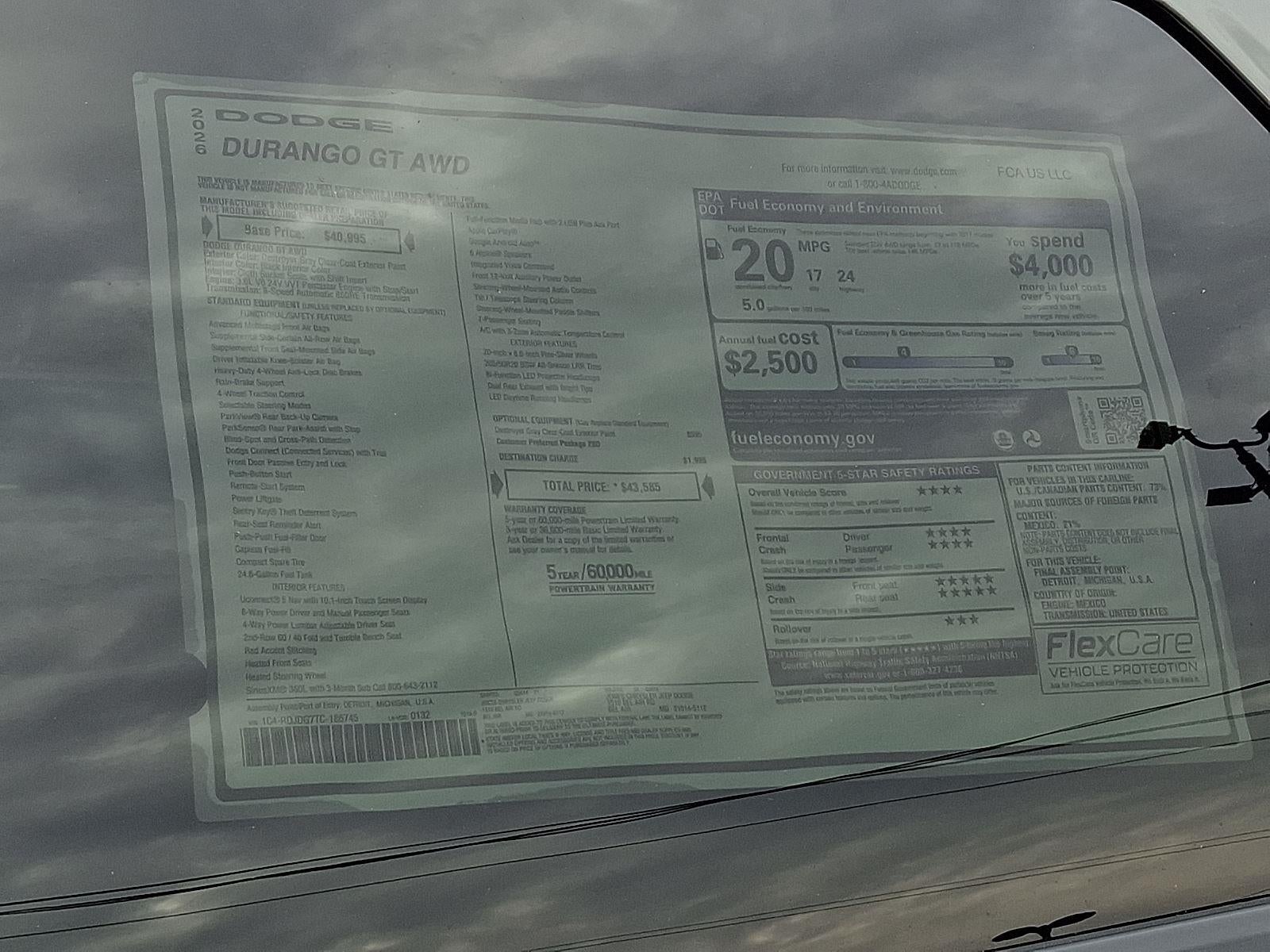 2026 Dodge Durango GT