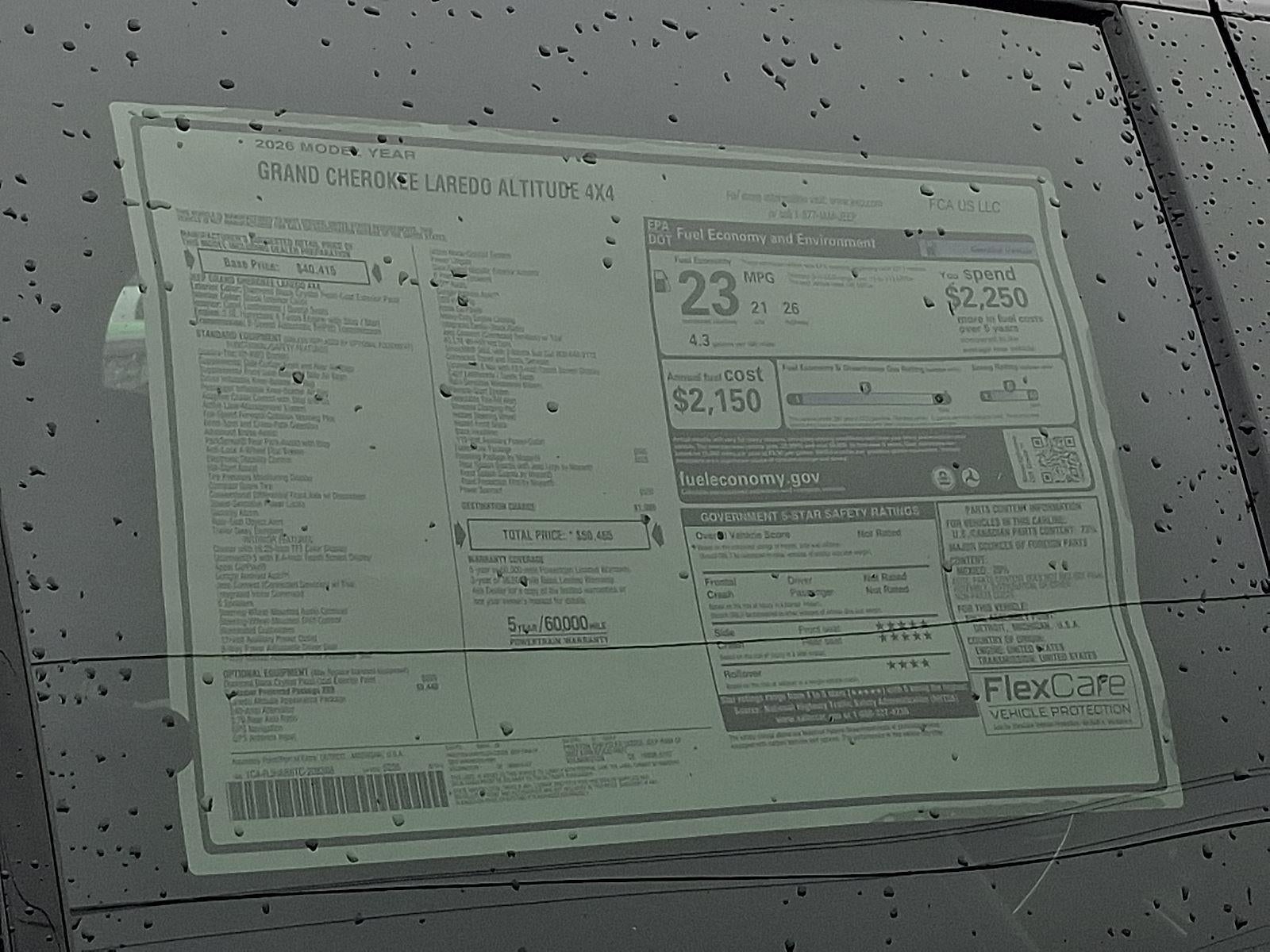2026 Jeep Grand Cherokee Laredo Altitude