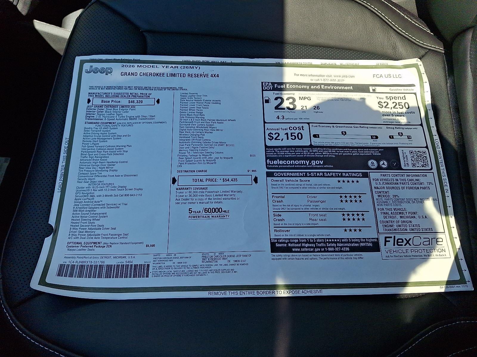 2026 Jeep Grand Cherokee Limited Reserve