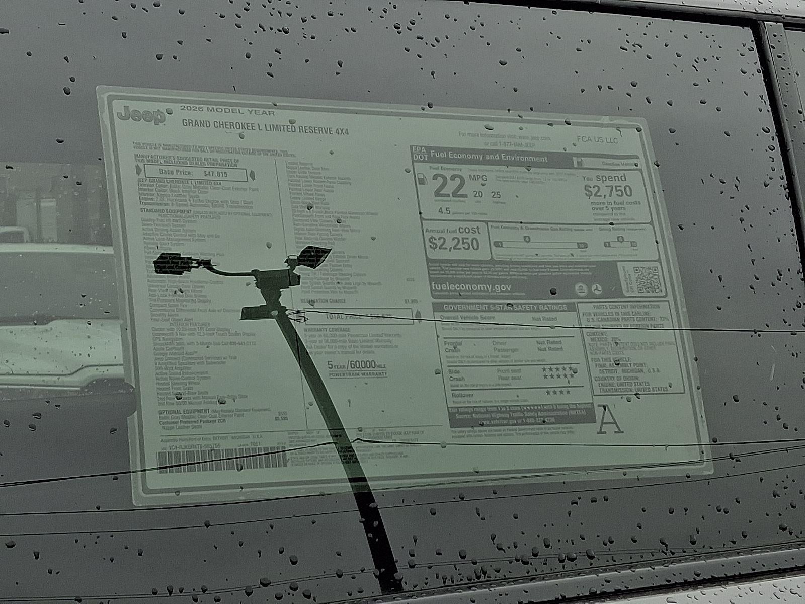 2026 Jeep Grand Cherokee L Limited Reserve