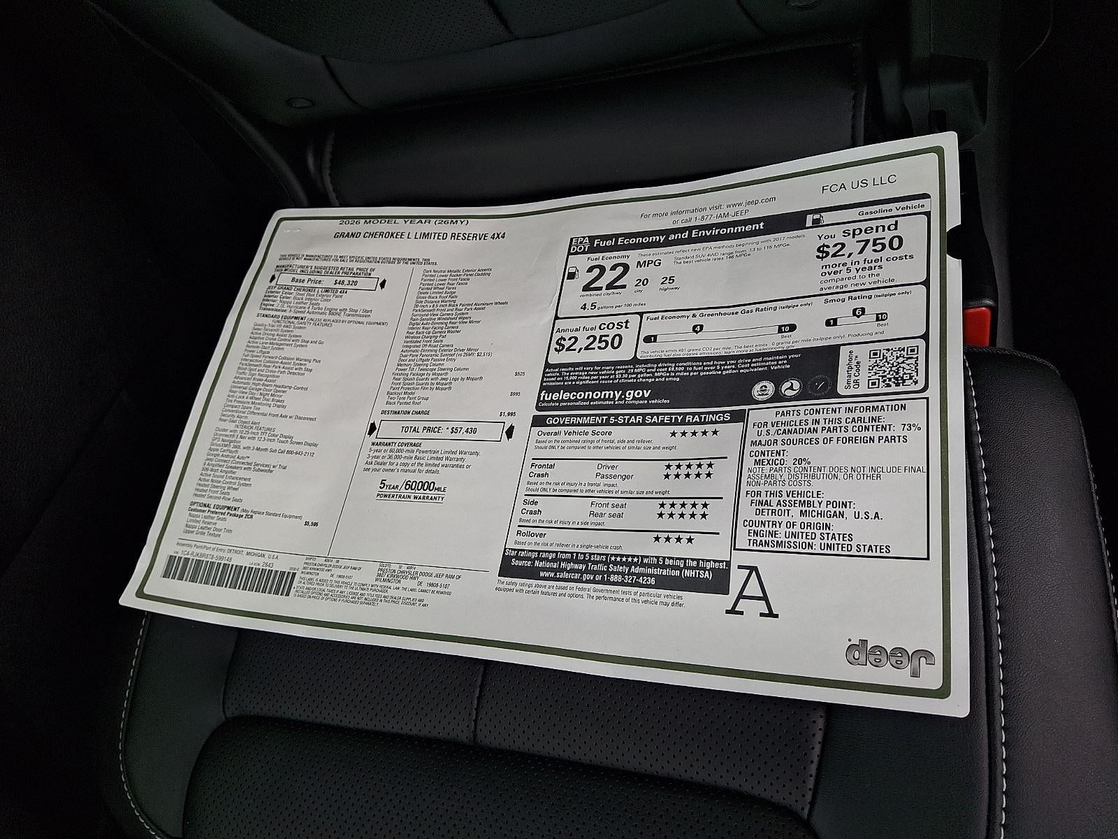 2026 Jeep CHEROKEE Limited Reserve