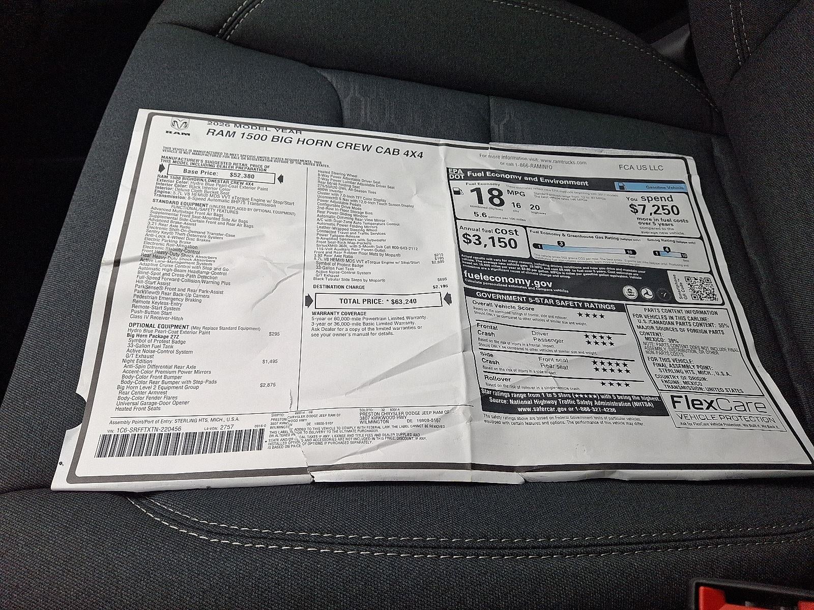 2026 RAM RAM 1500 Big Horn