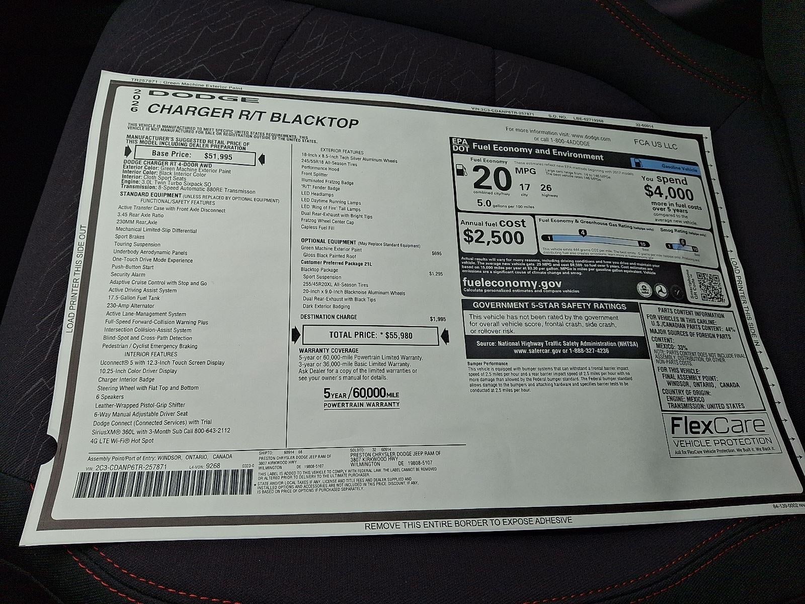 2026 Dodge Charger R/T