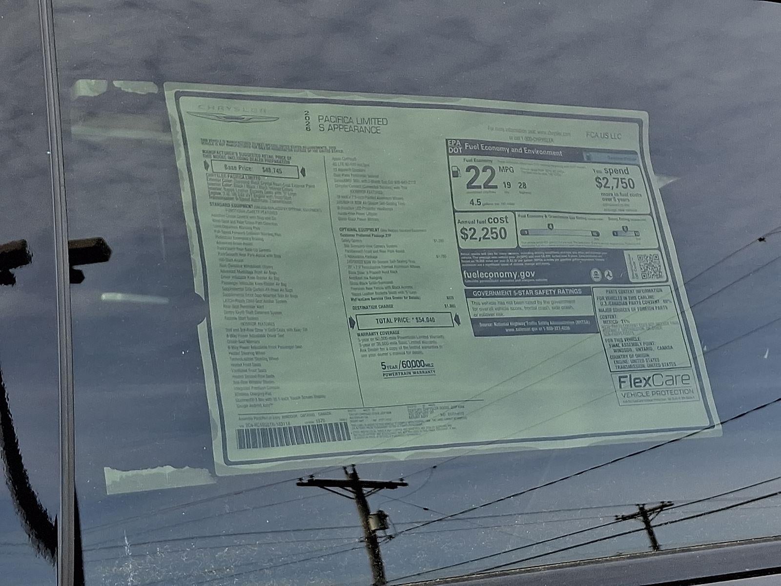 2026 Chrysler Pacifica Limited