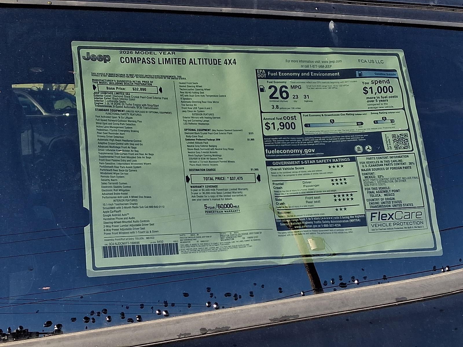 2026 Jeep Compass Limited Altitude