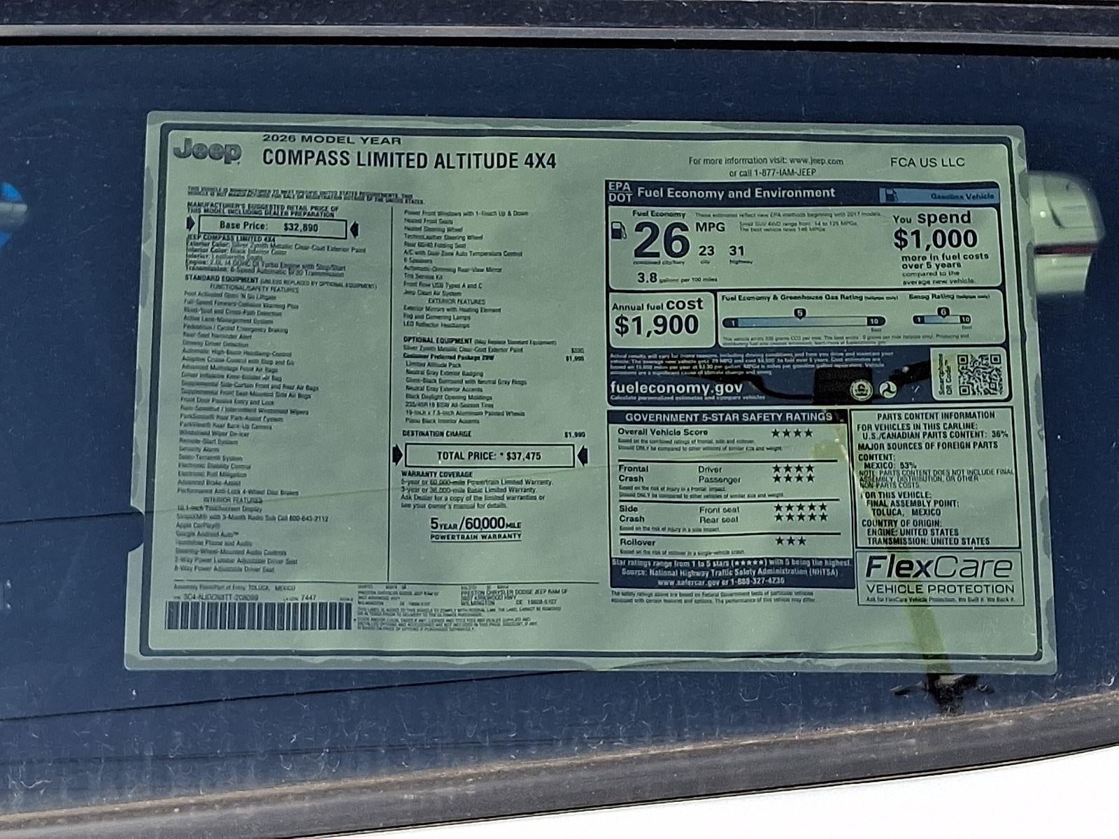 2026 Jeep Compass Limited Altitude