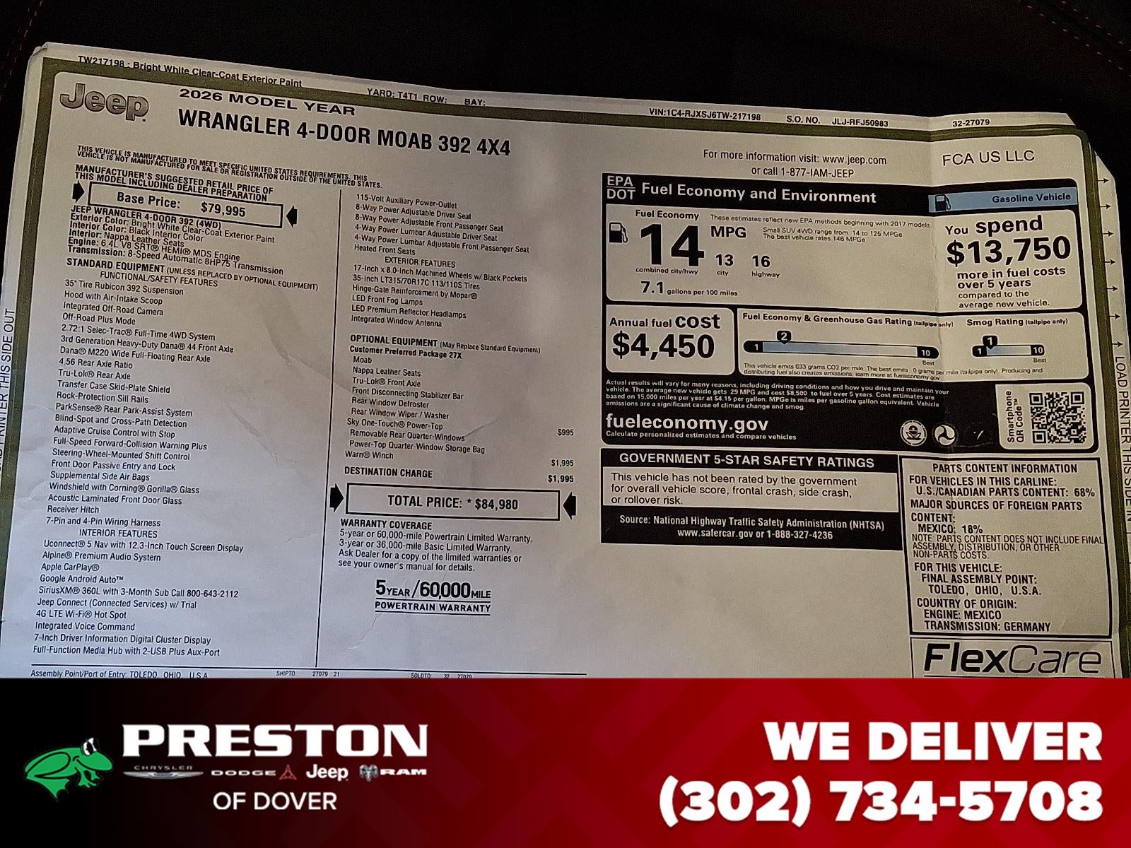 2026 Jeep Wrangler Moab 392