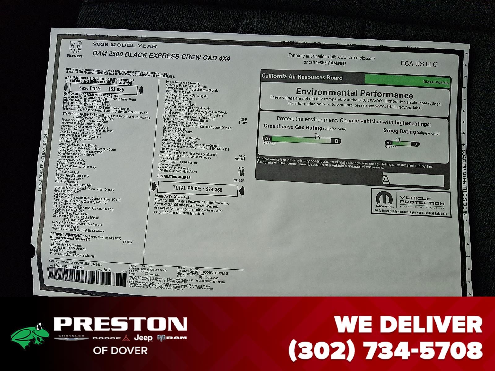 2026 RAM 2500 Black Express