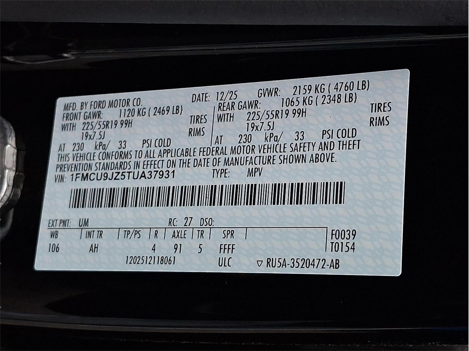 2026 Ford Escape Hybrid Platinum