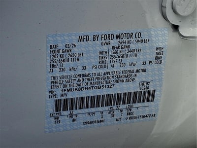 2026 Ford Explorer Active w/200A Pkg