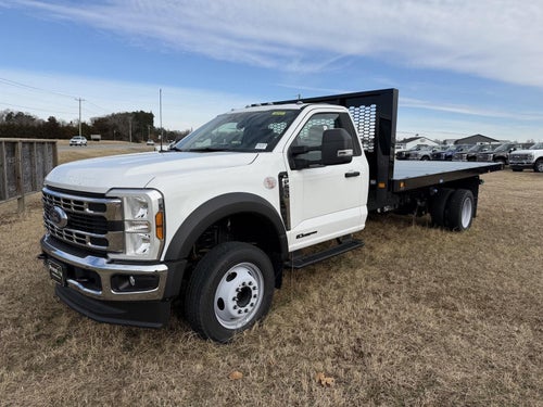 2025 Ford Super Duty F-550 DRW KNAPHEIDE 16' HEAVY DUTY PLATFORM BODY, SLIDING WINCHES AND STRAPS, 48" UNDERBODY TOOLBOX, FULL COMBO HITCH