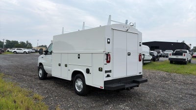 2027 Ford E-Series Cutaway 10' KNAPHEIDE KUV MID ROOF ENCLOSED SERVICE BODY, CLASS V HITCH, 3 BOW LADDER RACKS, MASTER LOCK SYSTEM