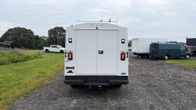 2027 Ford E-Series Cutaway 10' KNAPHEIDE KUV MID ROOF ENCLOSED SERVICE BODY, CLASS V HITCH, 3 BOW LADDER RACKS, MASTER LOCK SYSTEM
