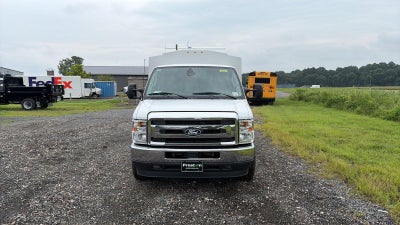 2027 Ford E-Series Cutaway 10' KNAPHEIDE KUV MID ROOF ENCLOSED SERVICE BODY, CLASS V HITCH, 3 BOW LADDER RACKS, MASTER LOCK SYSTEM