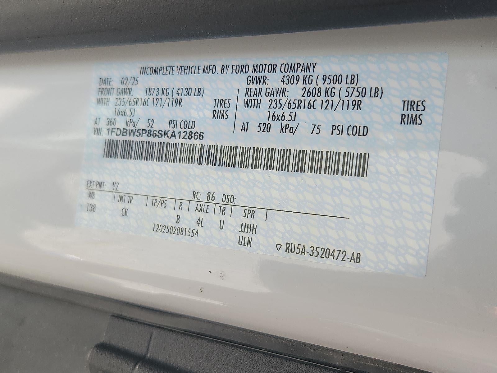 2025 Ford Transit Cutaway Cutaway