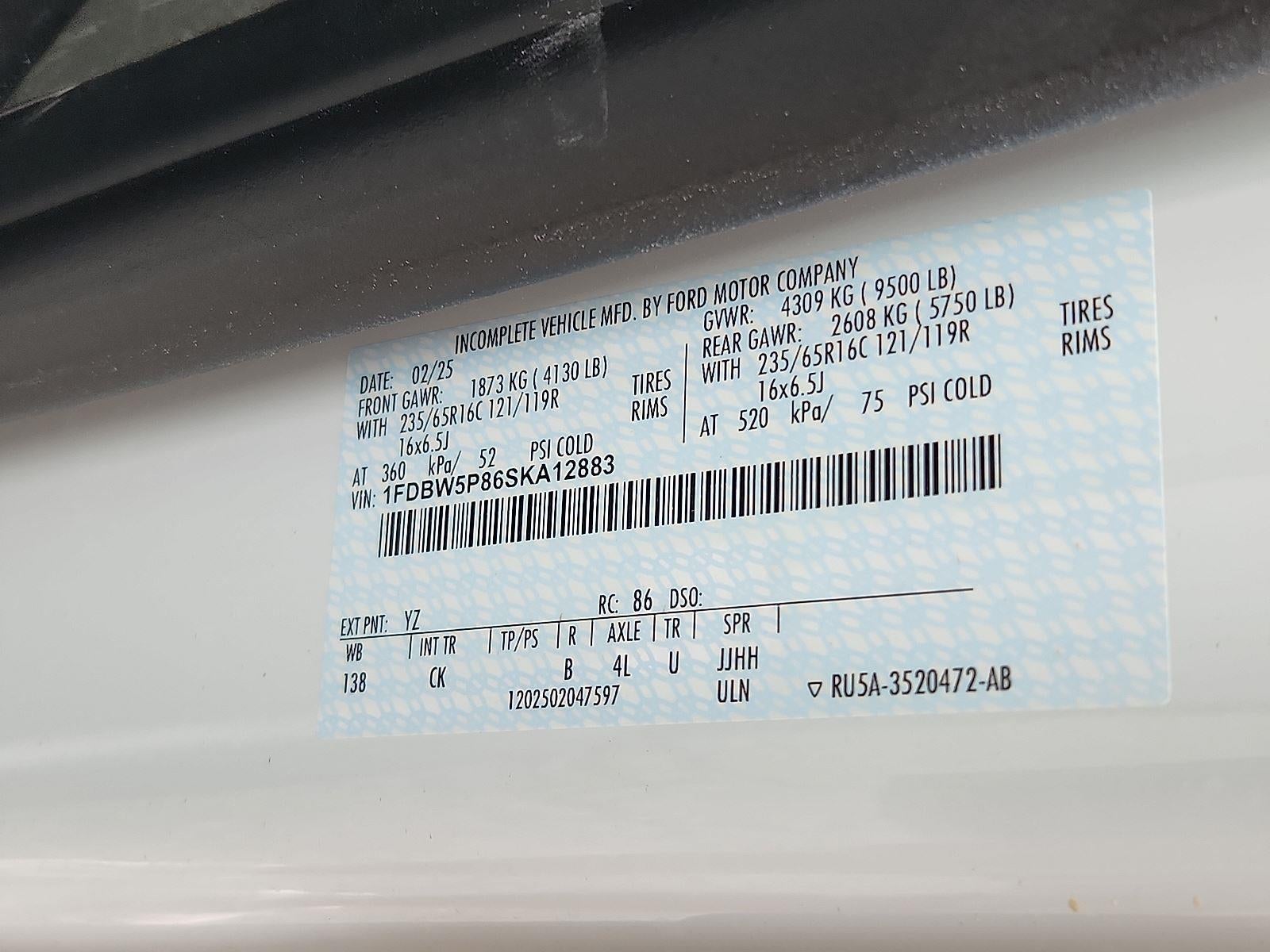 2025 Ford Transit Cutaway Cutaway