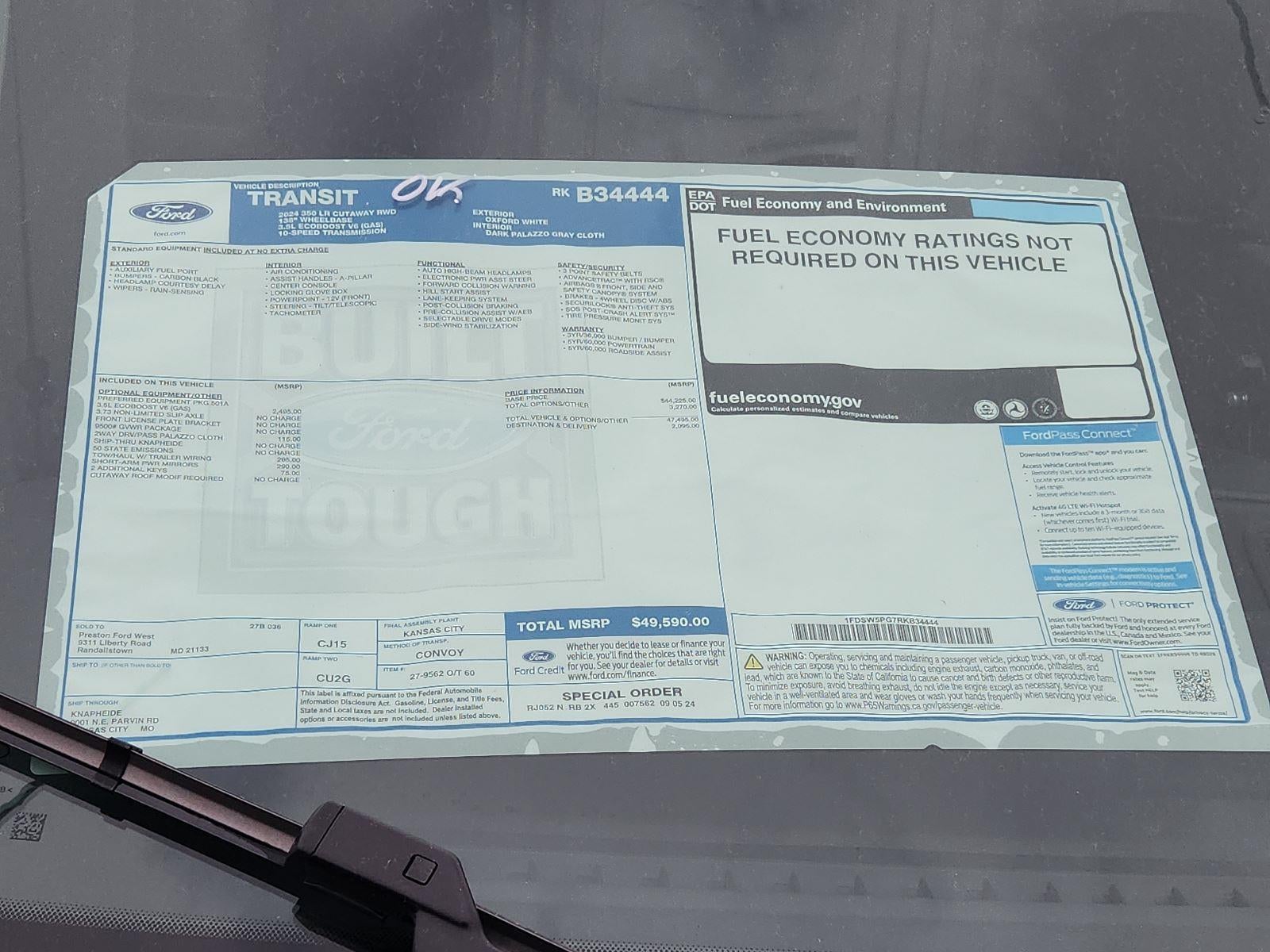 2024 Ford Transit Cutaway Base