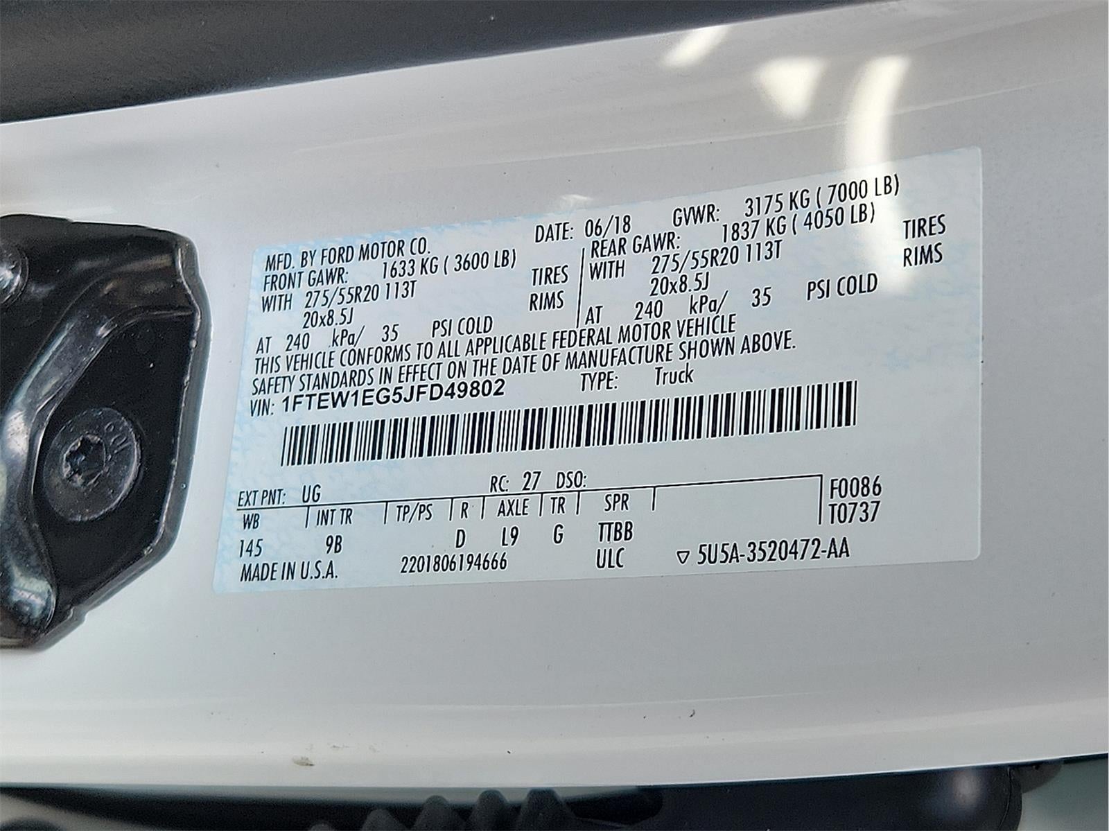 2018 Ford F-150 Platinum