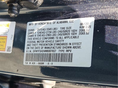 2021 Honda Pilot Special Edition