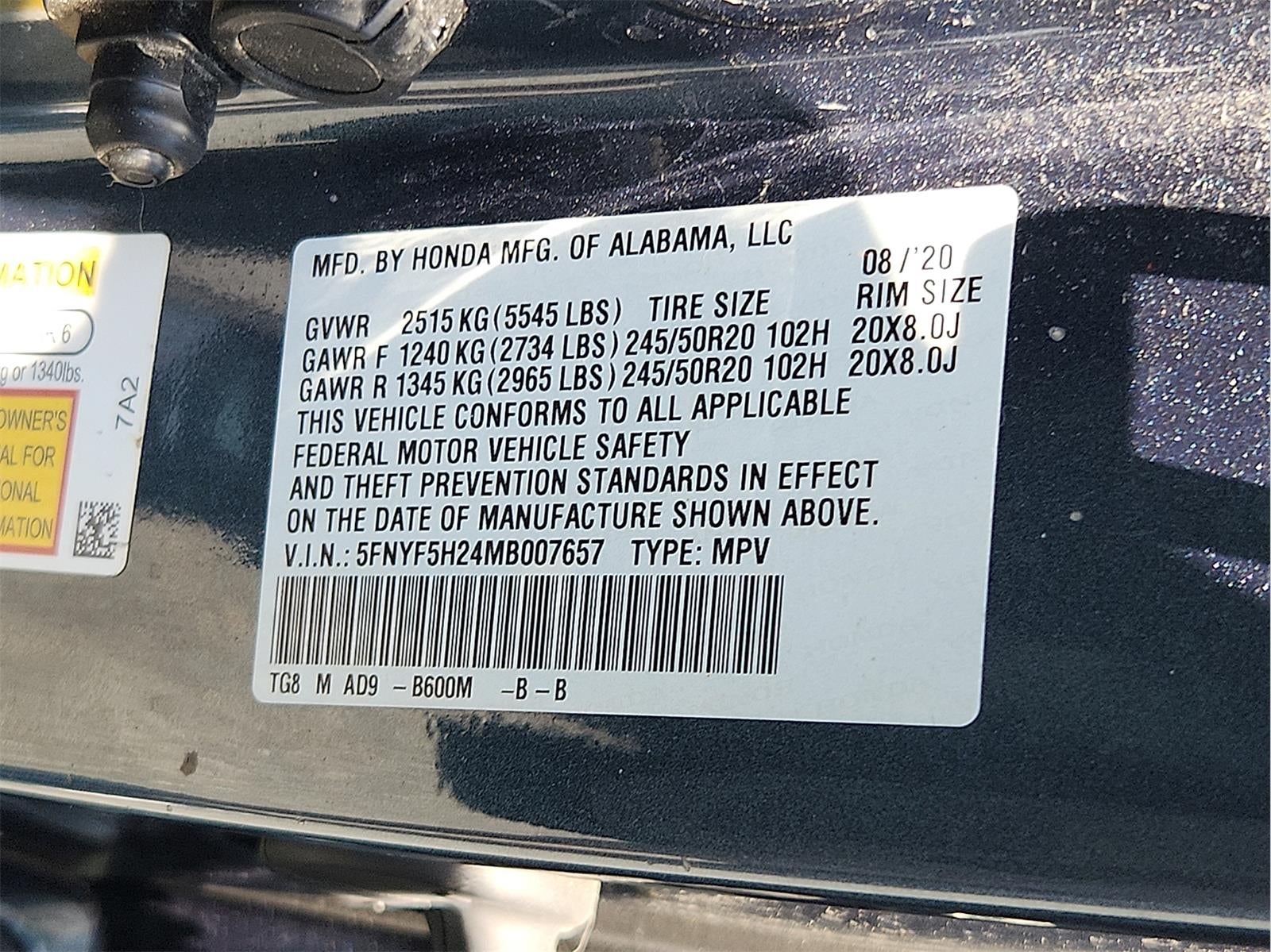 2021 Honda Pilot Special Edition