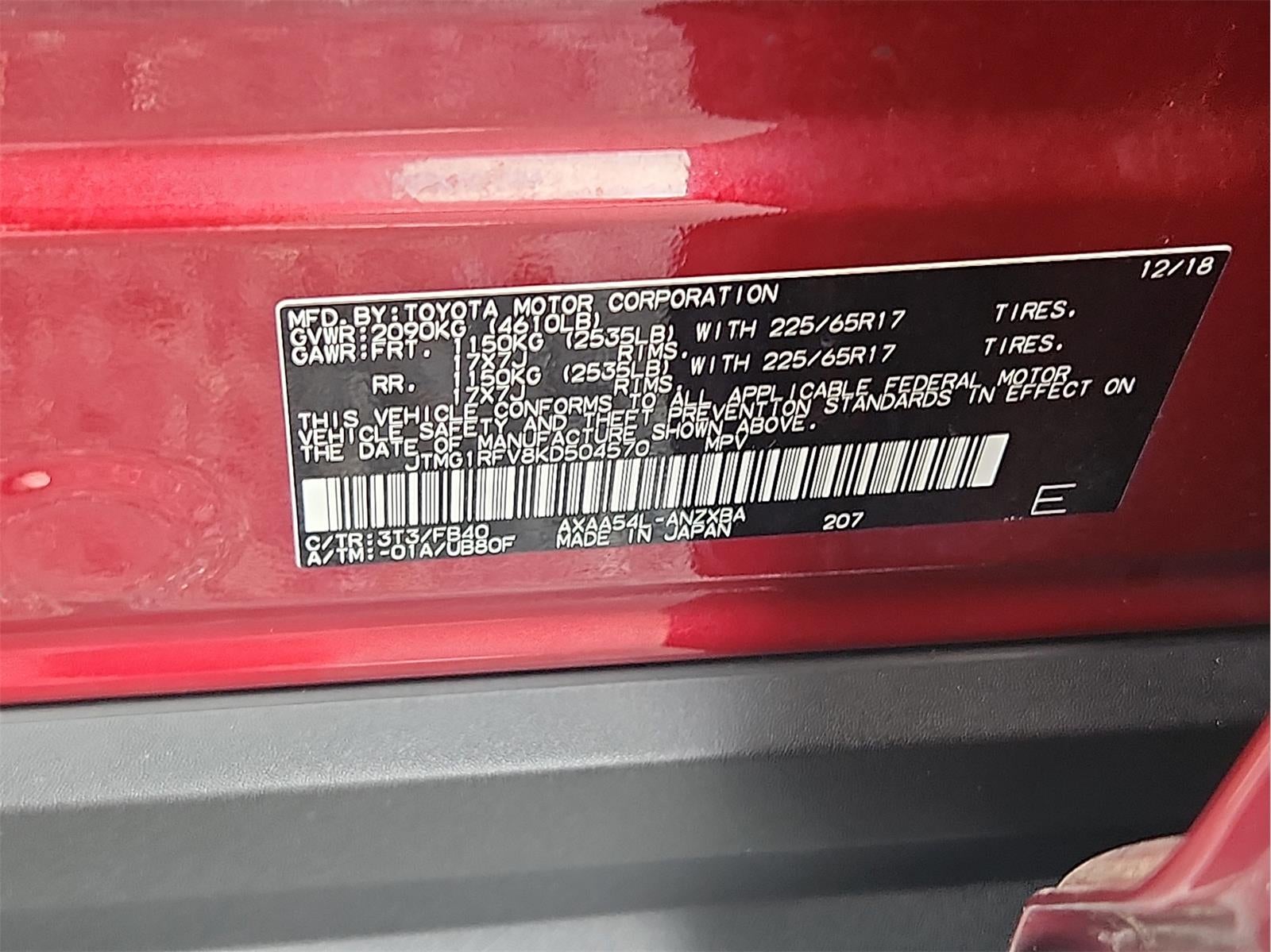 2019 Toyota RAV4 LE