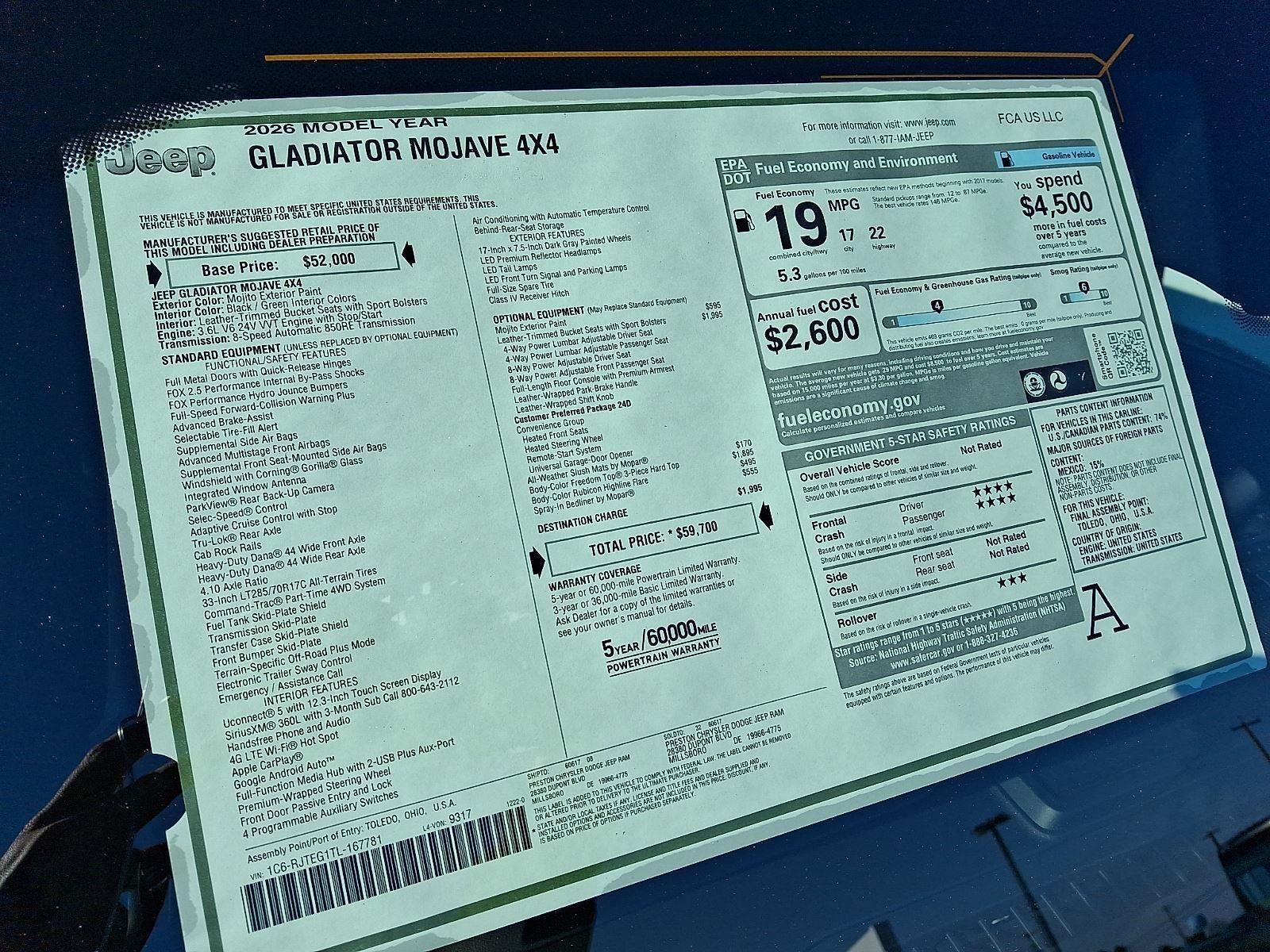 2026 Jeep Gladiator Mojave