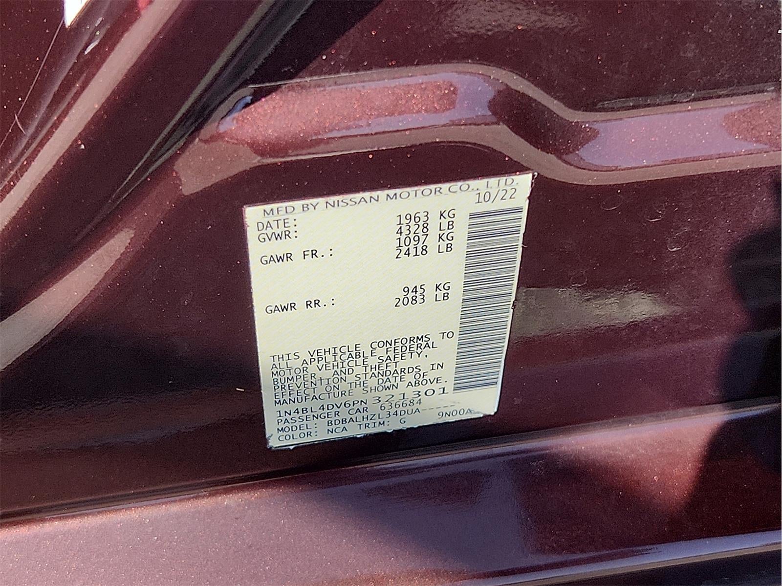 2023 Nissan Altima 2.5 SV