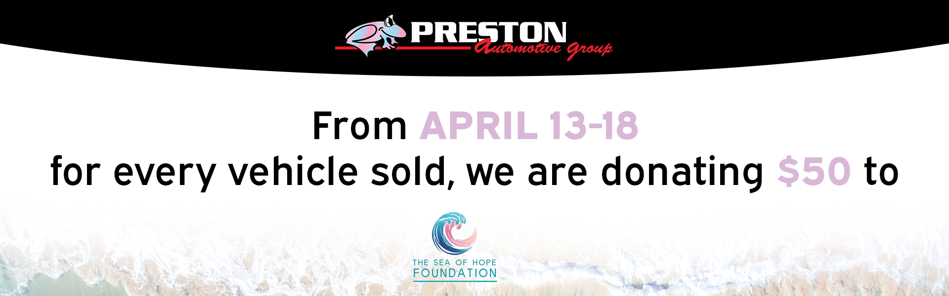 $50 Donated for every Vehicle Sold!