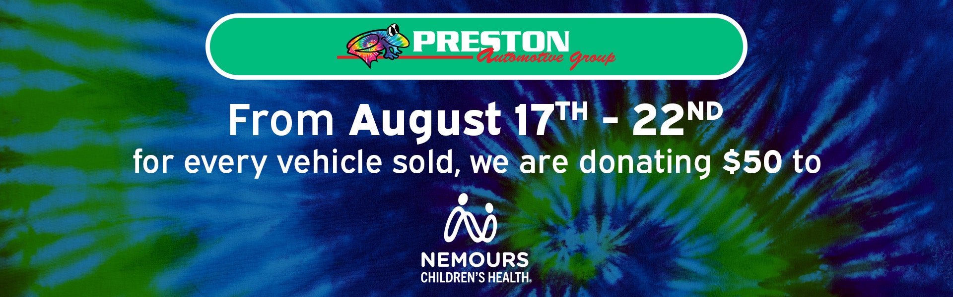 $50 to Nemours Children's Hospital Aug 17th-22nd