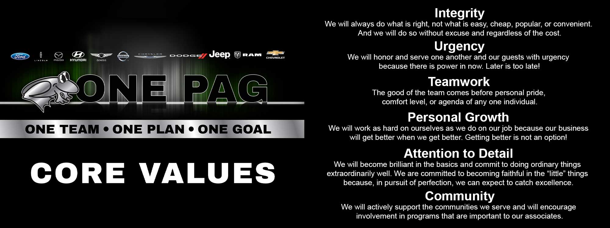 PAG Core Values